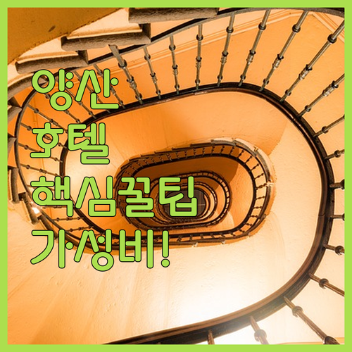 양산 북부동 호텔 5곳 가성비 프리미엄 후기 맞춤 가이드