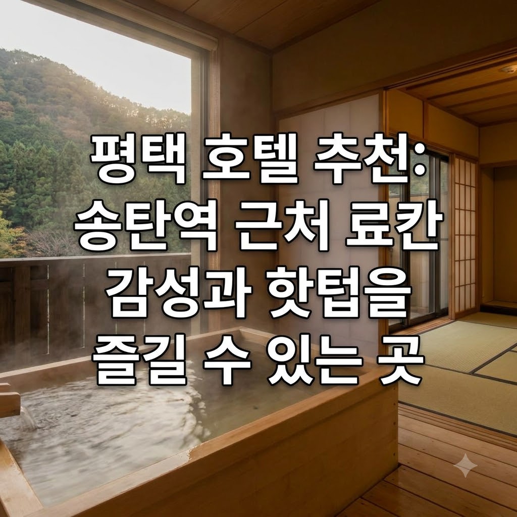 평택 호텔 추천 송탄역 인근 료칸 감성과 온수 욕조를 즐기는 곳
