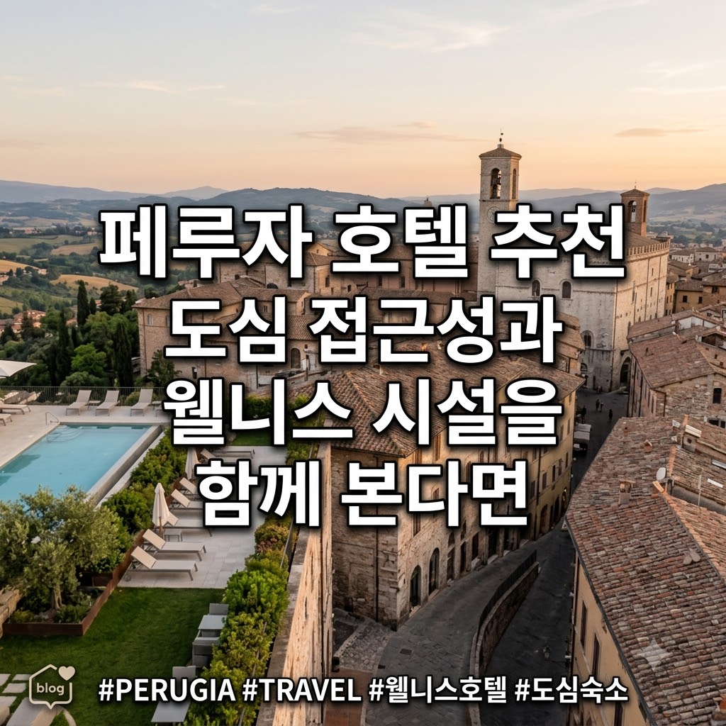 페루자 호텔 추천 도심 접근성과 웰니스 시설을 함께 본다면