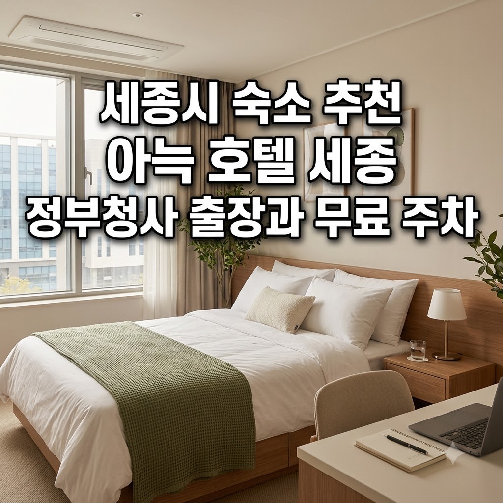 세종시 숙소 추천 아늑 호텔 세종 정부청사 출장과 무료 주차