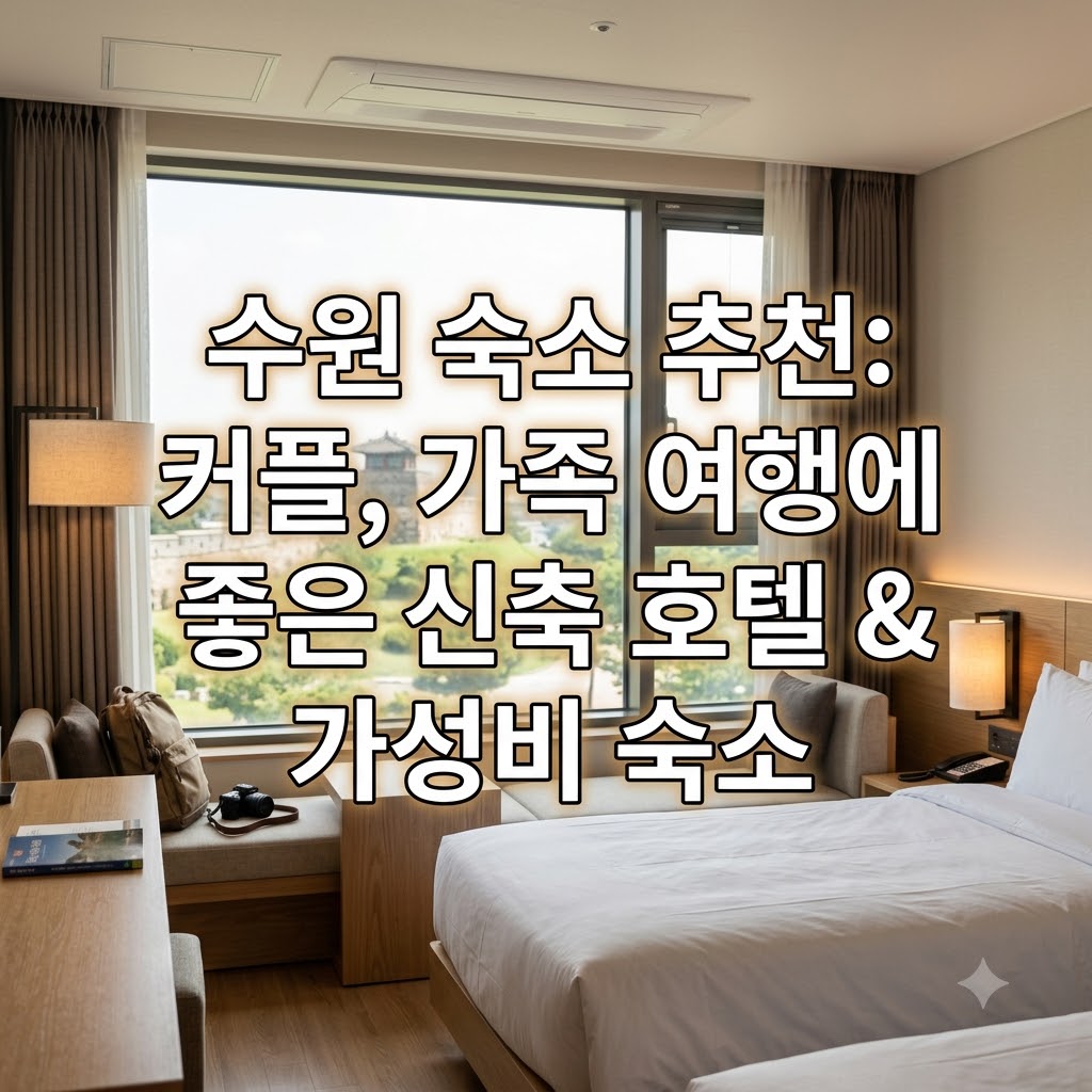수원 숙소 추천 커플과 가족이 머물기 좋은 신축 호텔과 가성비 스테이
