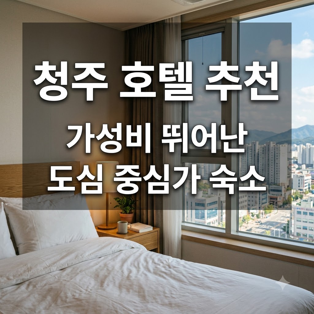 청주 호텔 추천 가성비 뛰어난 도심 중심가 숙소