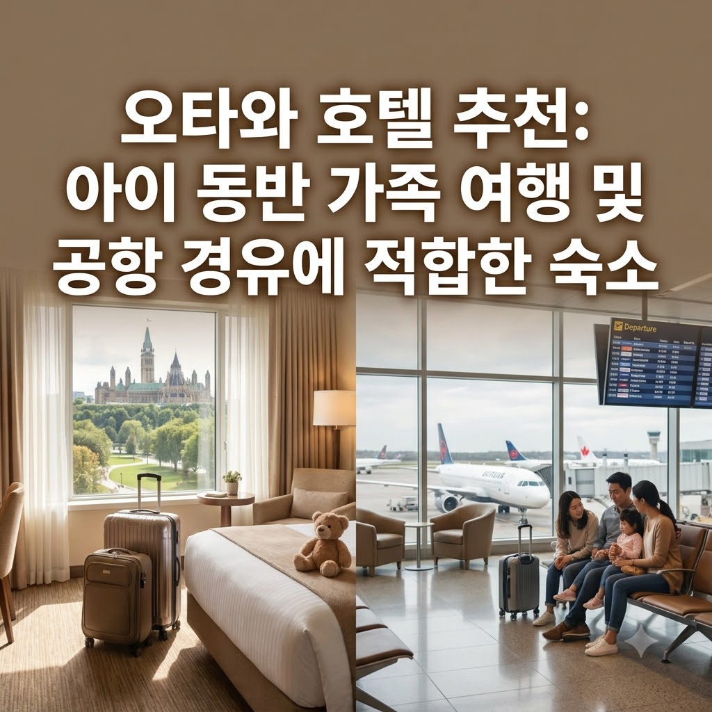 오타와 호텔 추천 아이 동반 가족 여행과 공항 경유에 맞춘 숙소