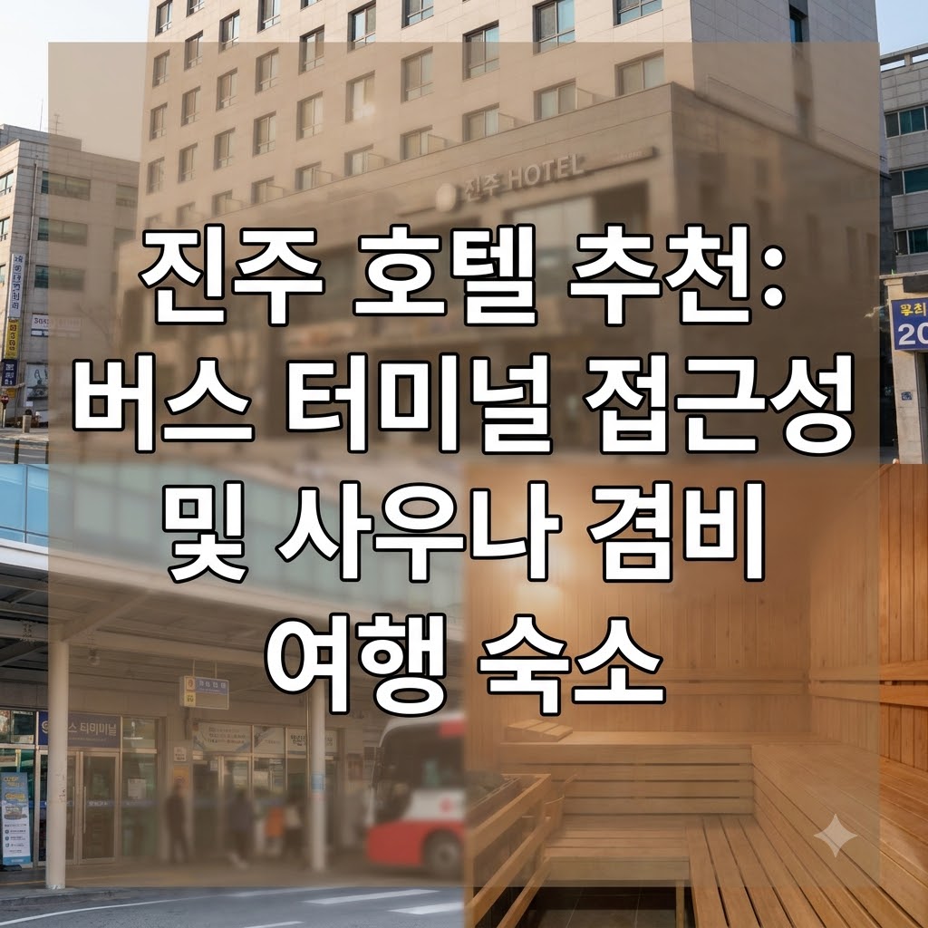 진주 호텔 추천 버스터미널 접근성과 사우나 갖춘 여행 숙소