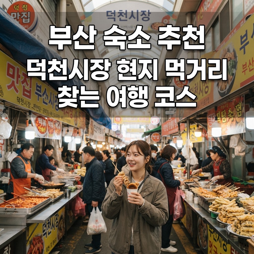 부산 숙소 추천 덕천시장 현지 먹거리 찾는 여행 코스