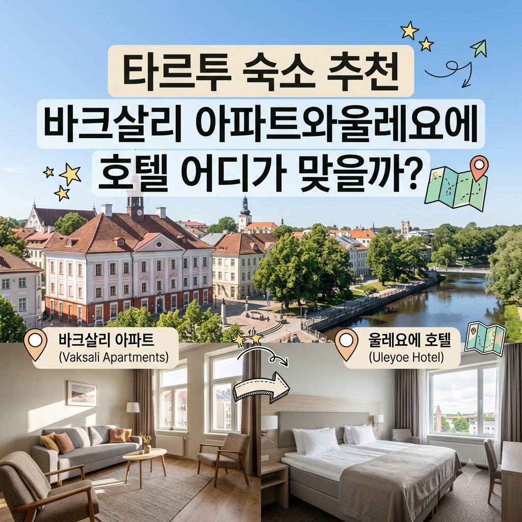 타르투 숙소 추천 바크살리 아파트와 울레요에 호텔 어디가 맞을까?
