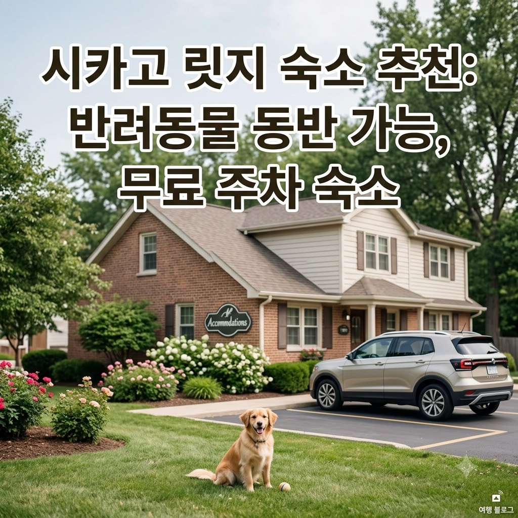 시카고 리지 숙소 추천 반려동물 동반 가능하고 무료 주차 되는 숙소