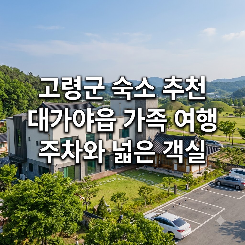 고령군 숙소 추천 대가야읍 가족 여행 주차와 넓은 객실