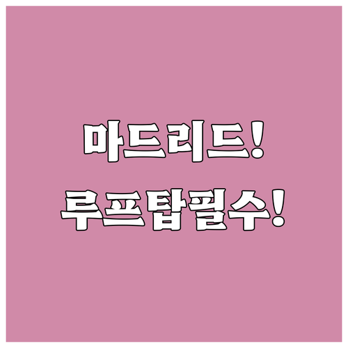마드리드 호텔 추천 지하철역 가까운 도심 속 루프탑과 조식 숙소 2곳