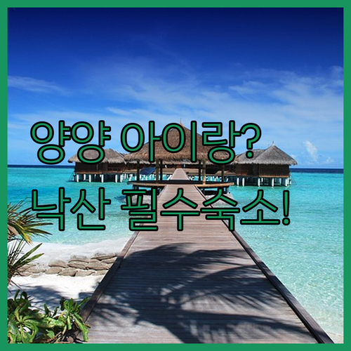 양양 가족 숙소 추천 아이 동반 여행에 좋은 낙산해변 근처 호텔