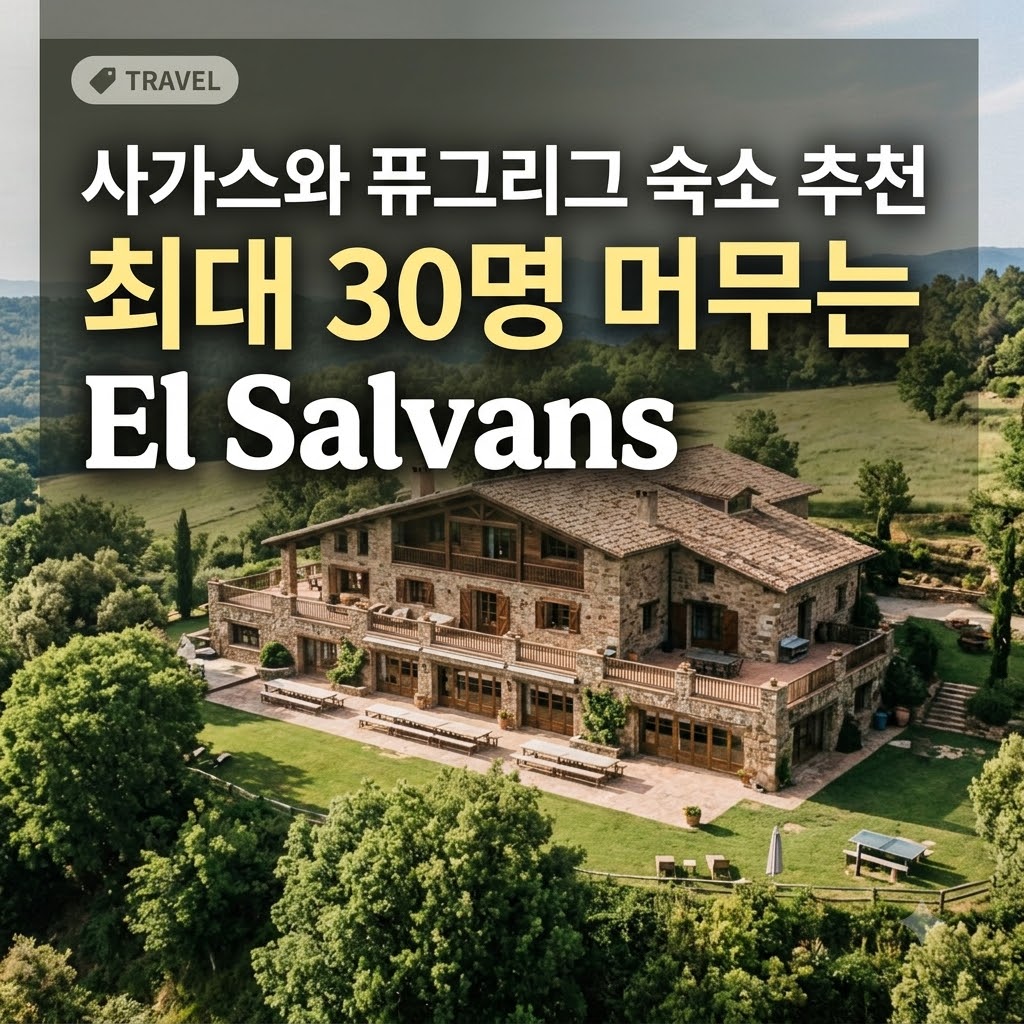 사가스와 퓨그리그 숙소 추천 최대 30명 머무는 El Salvans