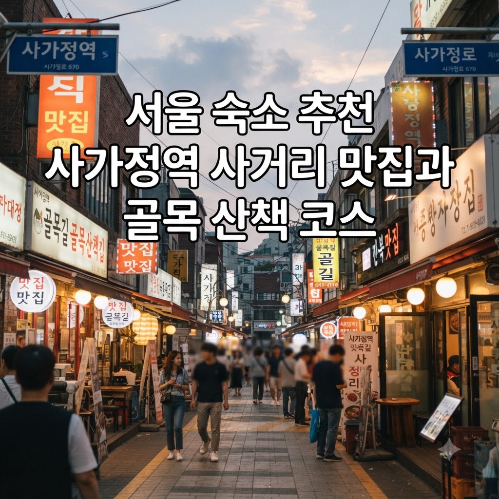서울 숙소 추천 사가정역 사거리 맛집과 골목 산책 코스